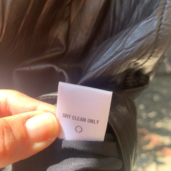 ALC black genuine leather mini skirt size 4 - Picture 8 of 11